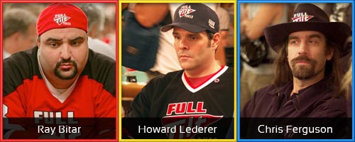 Key Directors of the former Full Tilt Poker, Ray Bitar, Howard Lederer and Chris Ferguson